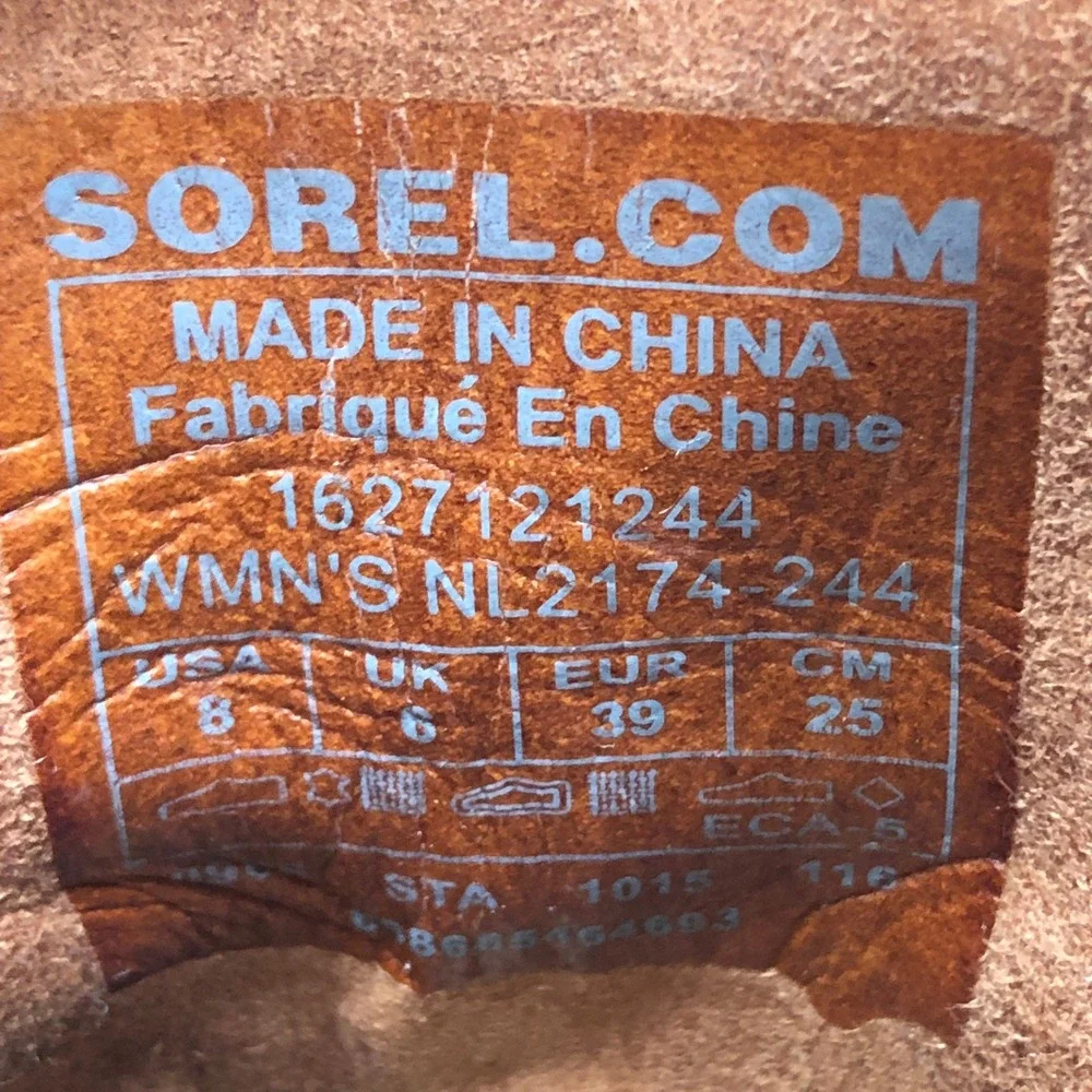 Sorel PDX Womens Wedge Ankle Boots Tan Leather Lace Up Casual Size 8